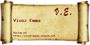 Viosz Emma névjegykártya